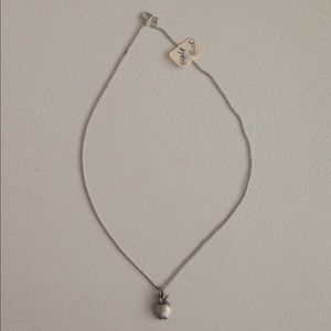 Necklace with Pewter Apple Drop Accent